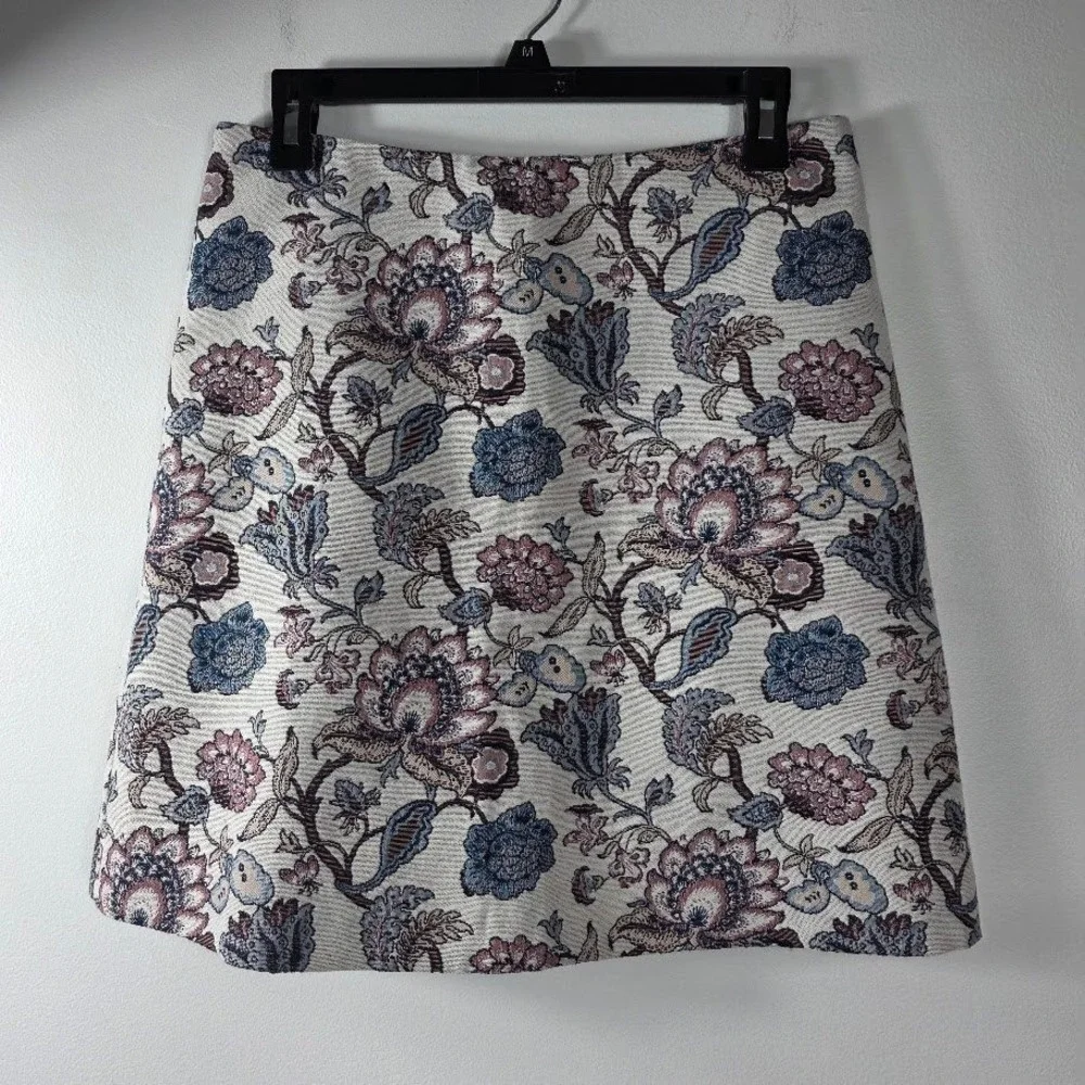 LOFT Outlet Women Floral Brocade‎ Mini Skirt Cottagecore Size 6